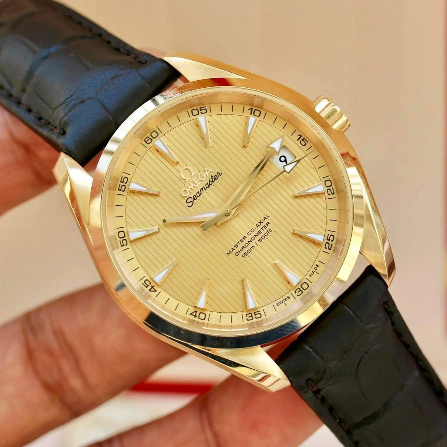 Đồng Hồ Omega Seamaster Aqua Terra Master Co-Axial Chronometer 18k Gold 231.53.42.21.08.001