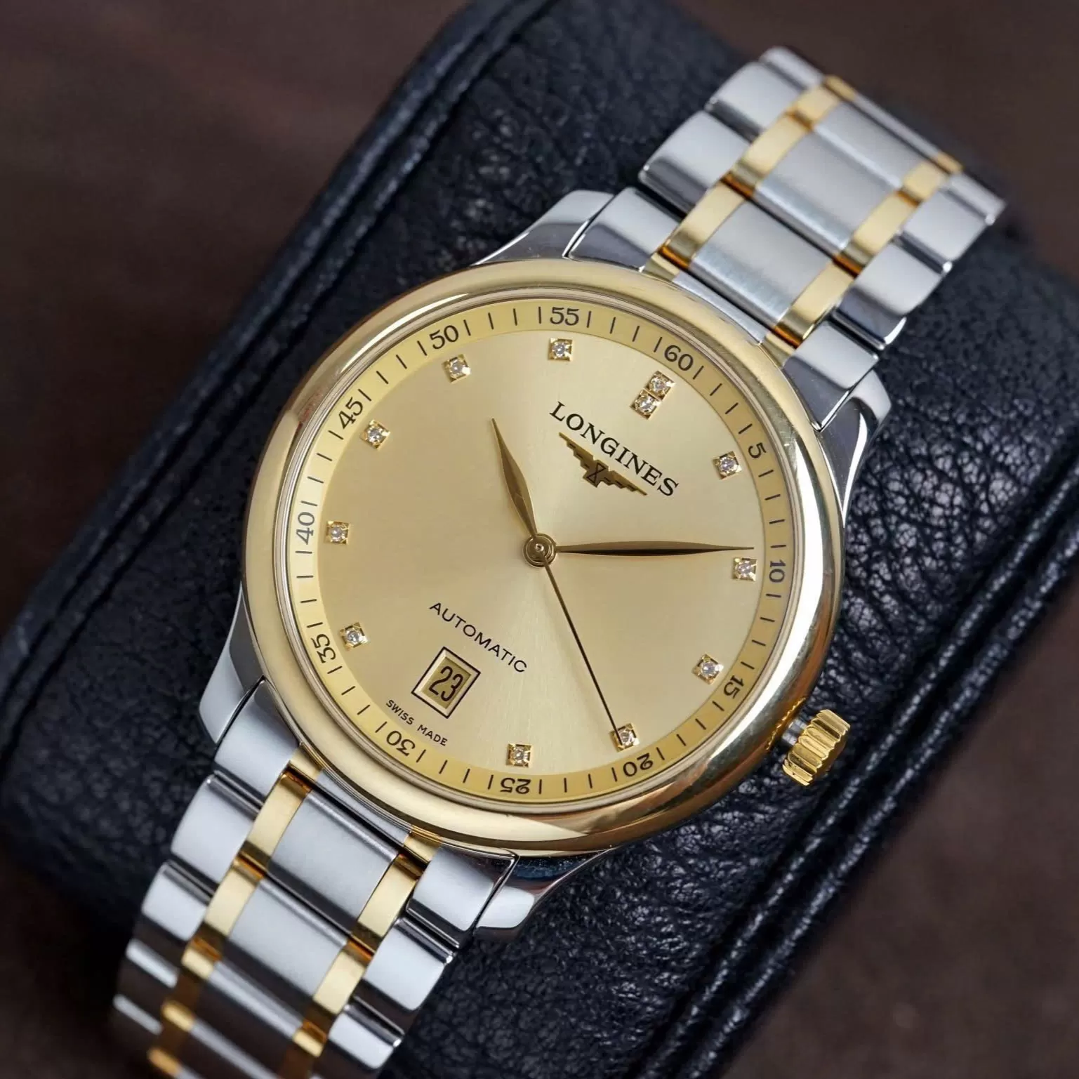 Đồng Hồ Longines Master  Kim Cương Vàng 18k L2.628.5.37.7 L26285377