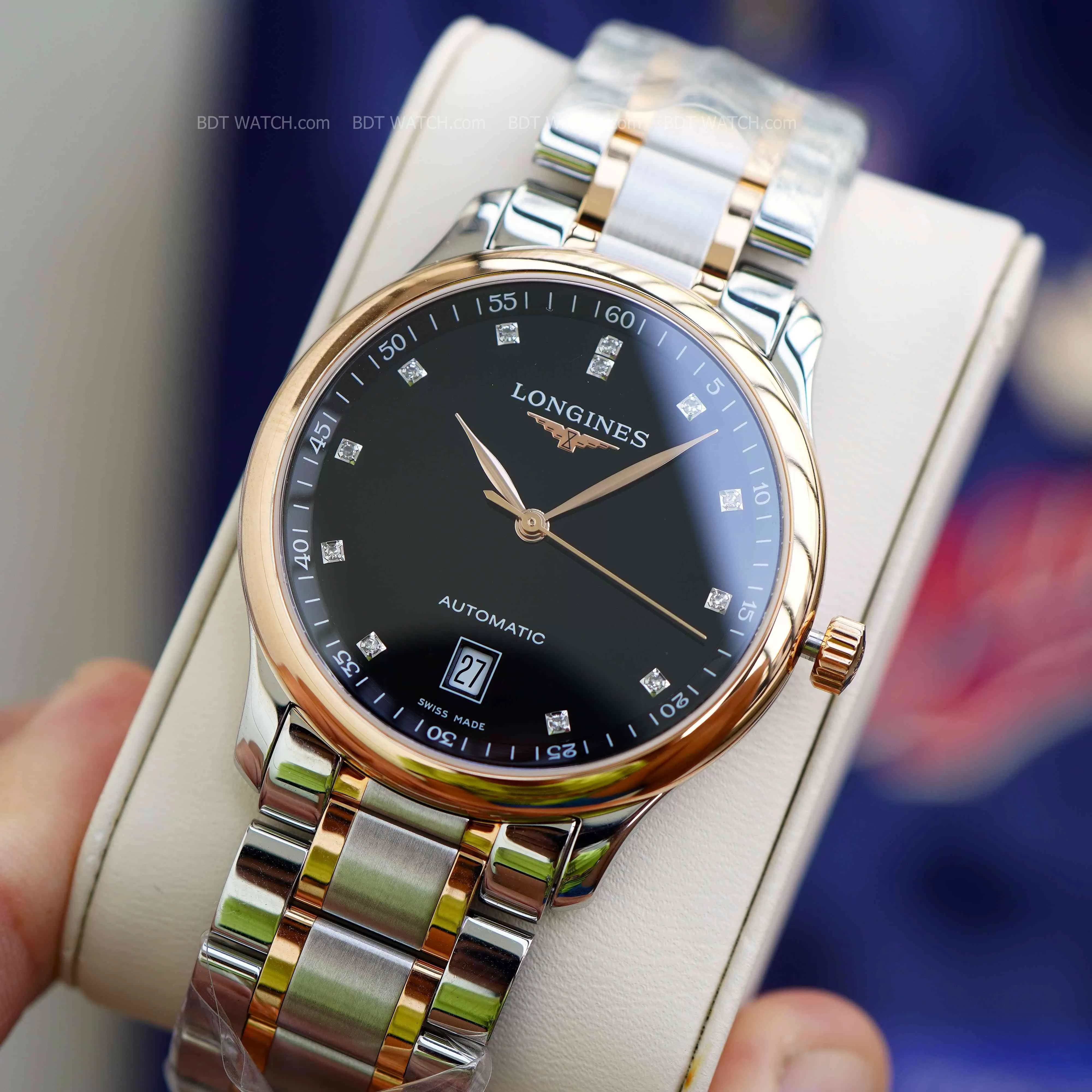 Đồng Hồ Longines Master Kim Cương Vàng 18k L2.628.5.59.7 L26285597