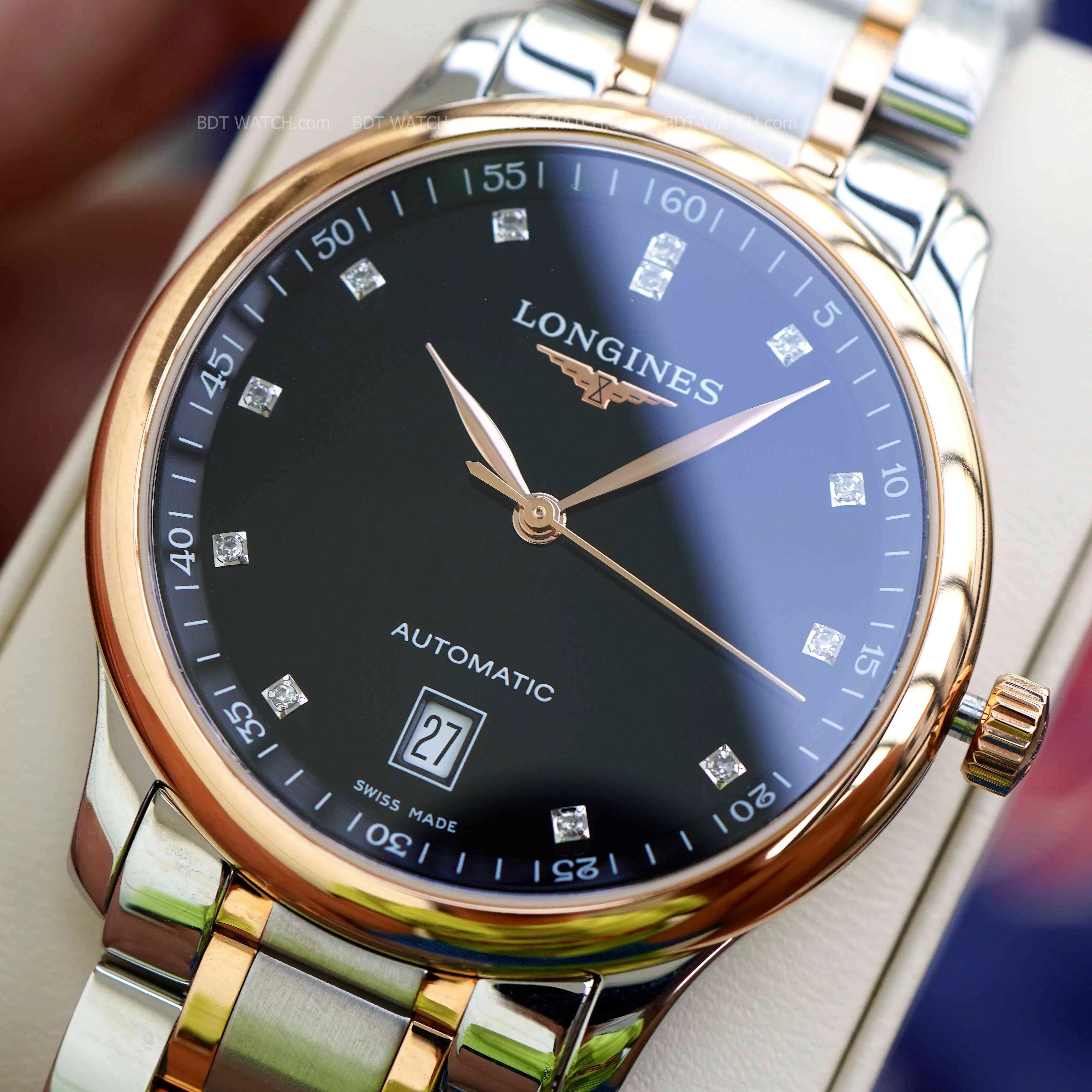 Đồng Hồ Longines Master Kim Cương Vàng 18k L2.628.5.59.7 L26285597