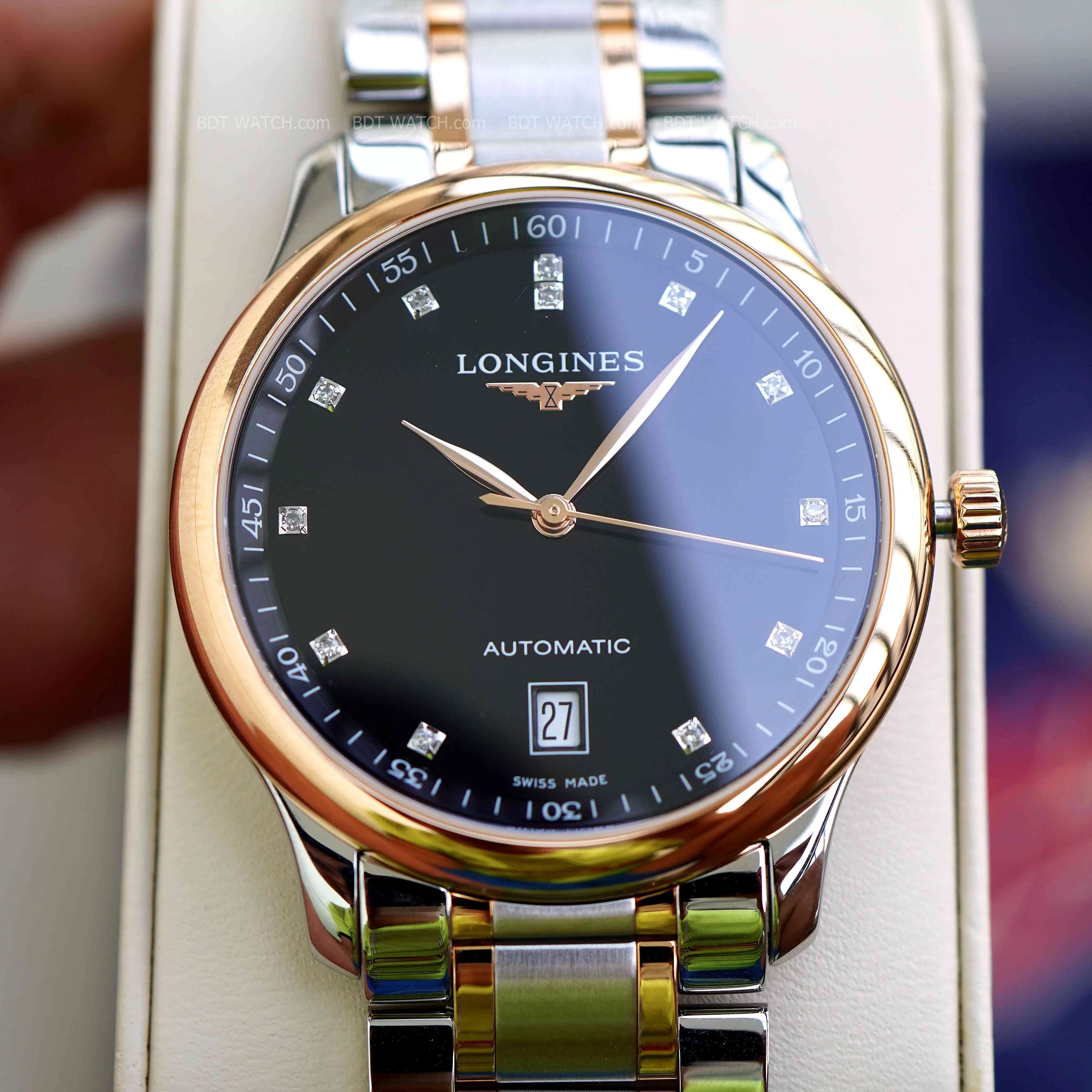 Đồng Hồ Longines Master Kim Cương Vàng 18k L2.628.5.59.7 L26285597