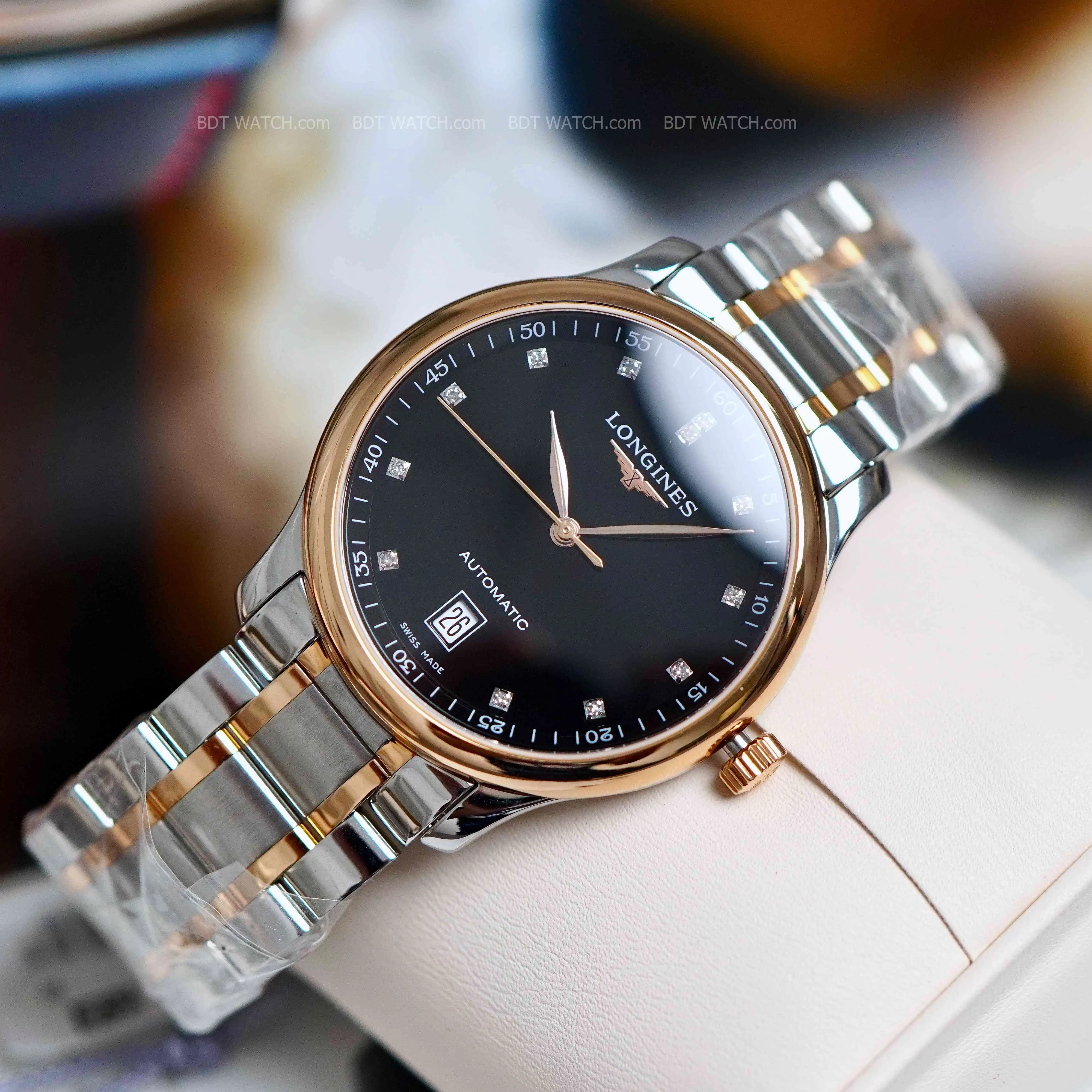 Đồng Hồ Longines Master Kim Cương Vàng 18k L2.628.5.59.7 L26285597