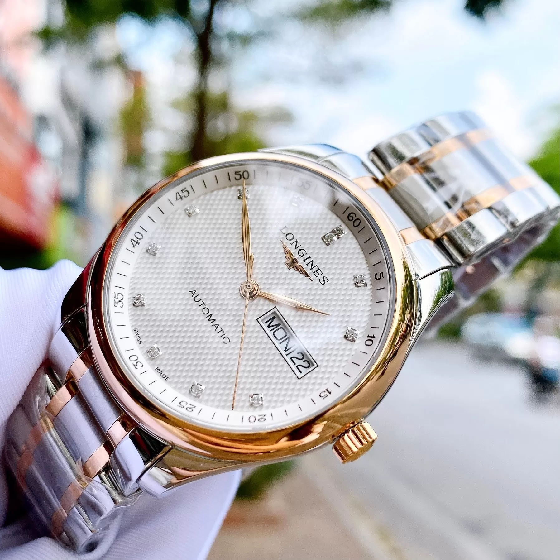Đồng hồ Longines Master Collection niềng vàng 18k L2.755.5.97.7 L27555977