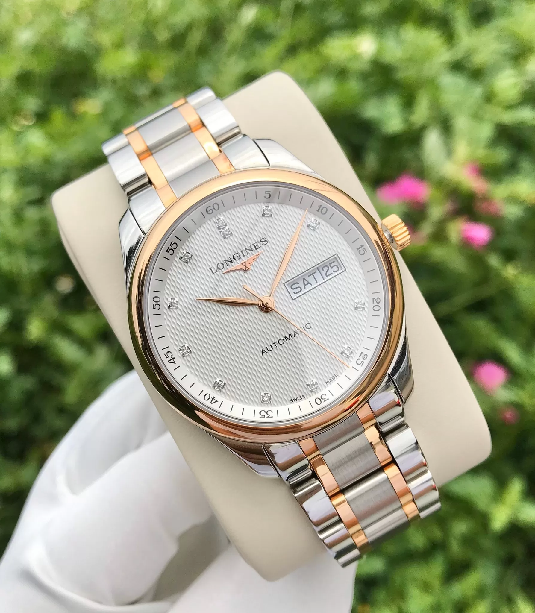Đồng hồ Longines Master Collection niềng vàng 18k L2.755.5.97.7 L27555977