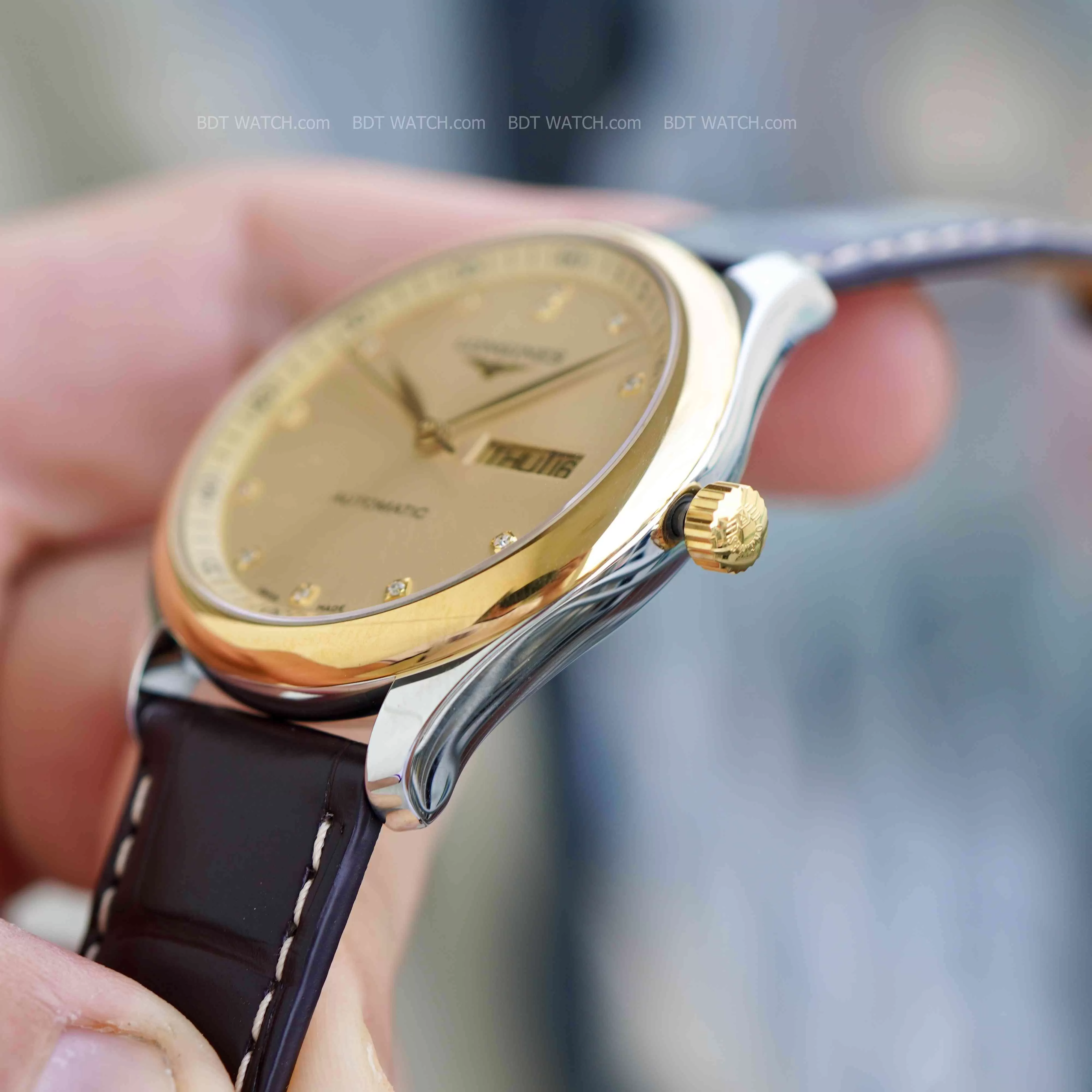 Đồng hồ Longines Master Kim Cương niềng vàng 18k L2.755.5.37.3 L27555373