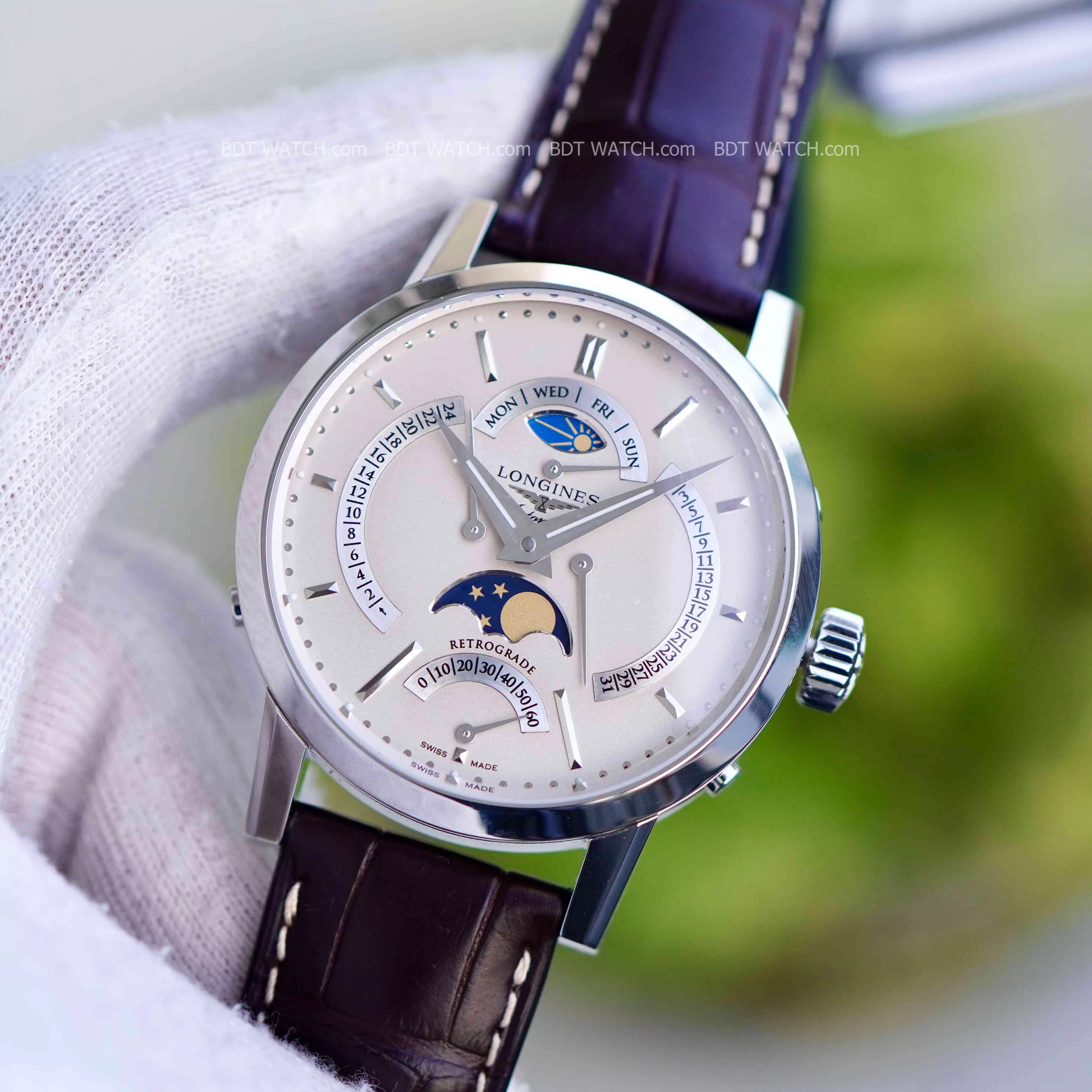 Đồng Hồ Longines Moonphase GMT L4.828.4.92.4 L48284924