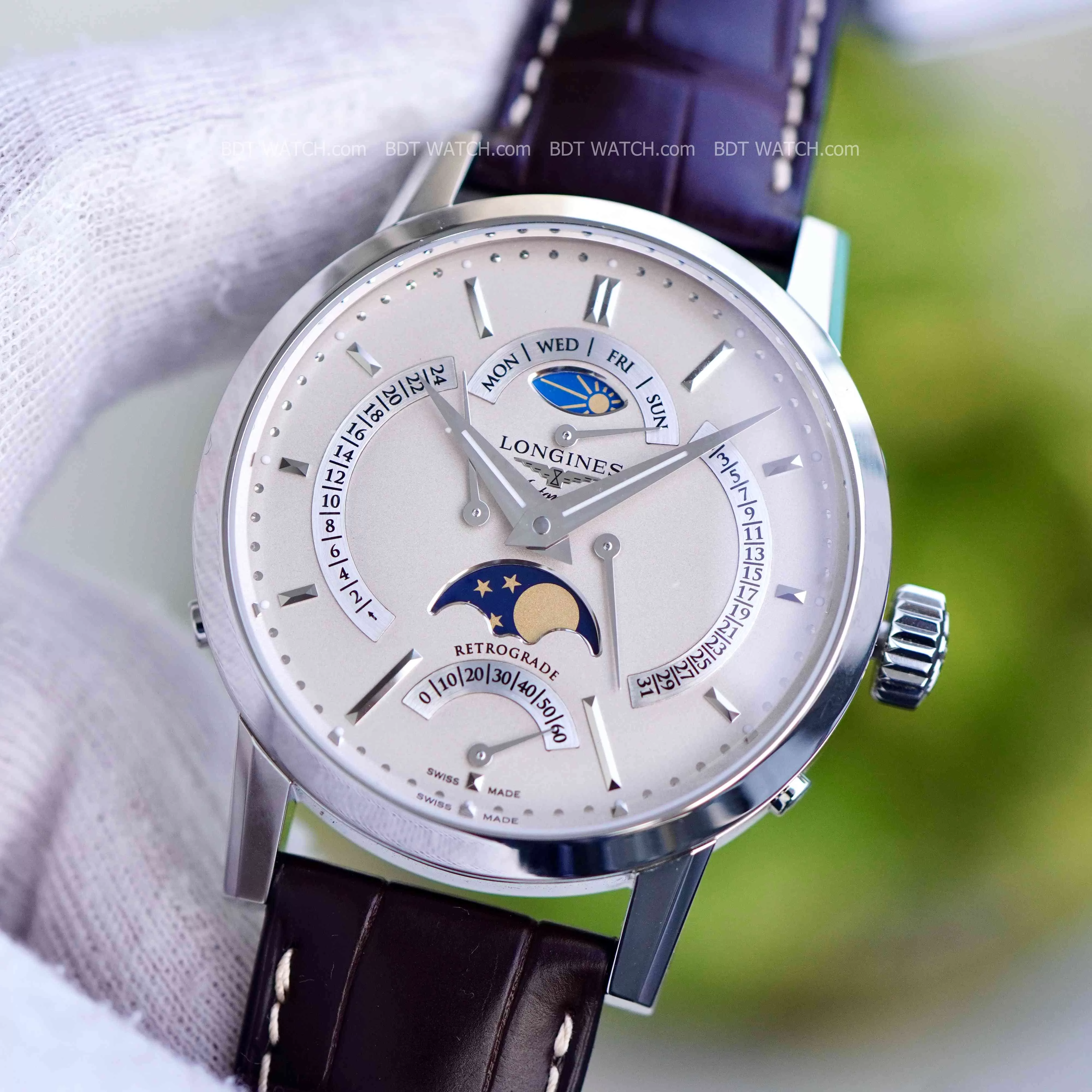 Đồng Hồ Longines Moonphase GMT L4.828.4.92.4 L48284924