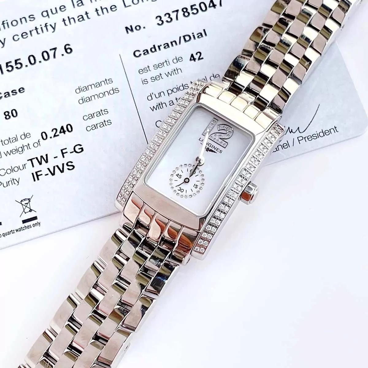 Đồng Hồ Nữ Longines DolceVita Mini Diamond L5.155.0.07.6 L51550076