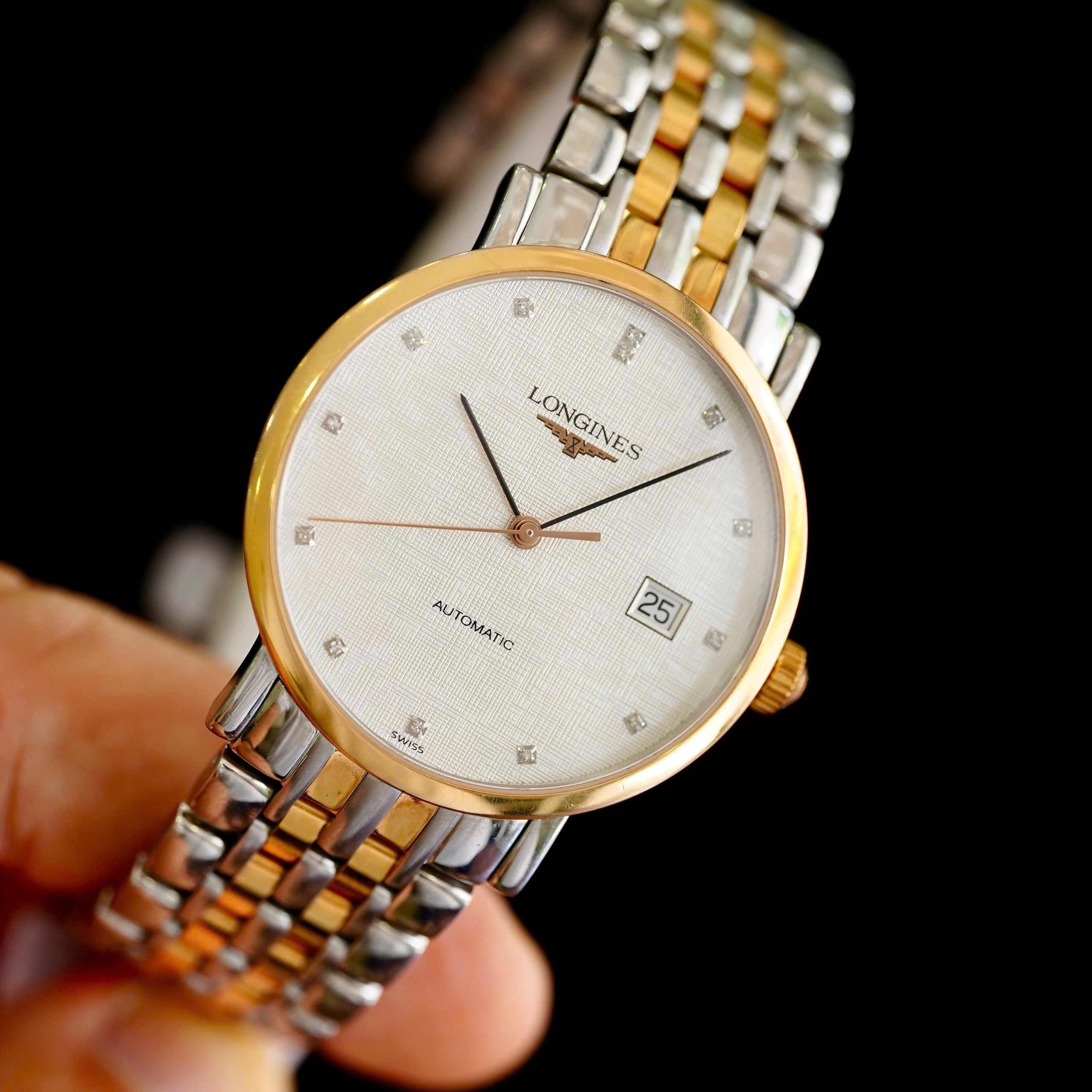 Đồng Hồ Longines Elegant Automatic Kim Cương L4.810.5.77.7 L48105777 Qua Sử Dụng ( Used)