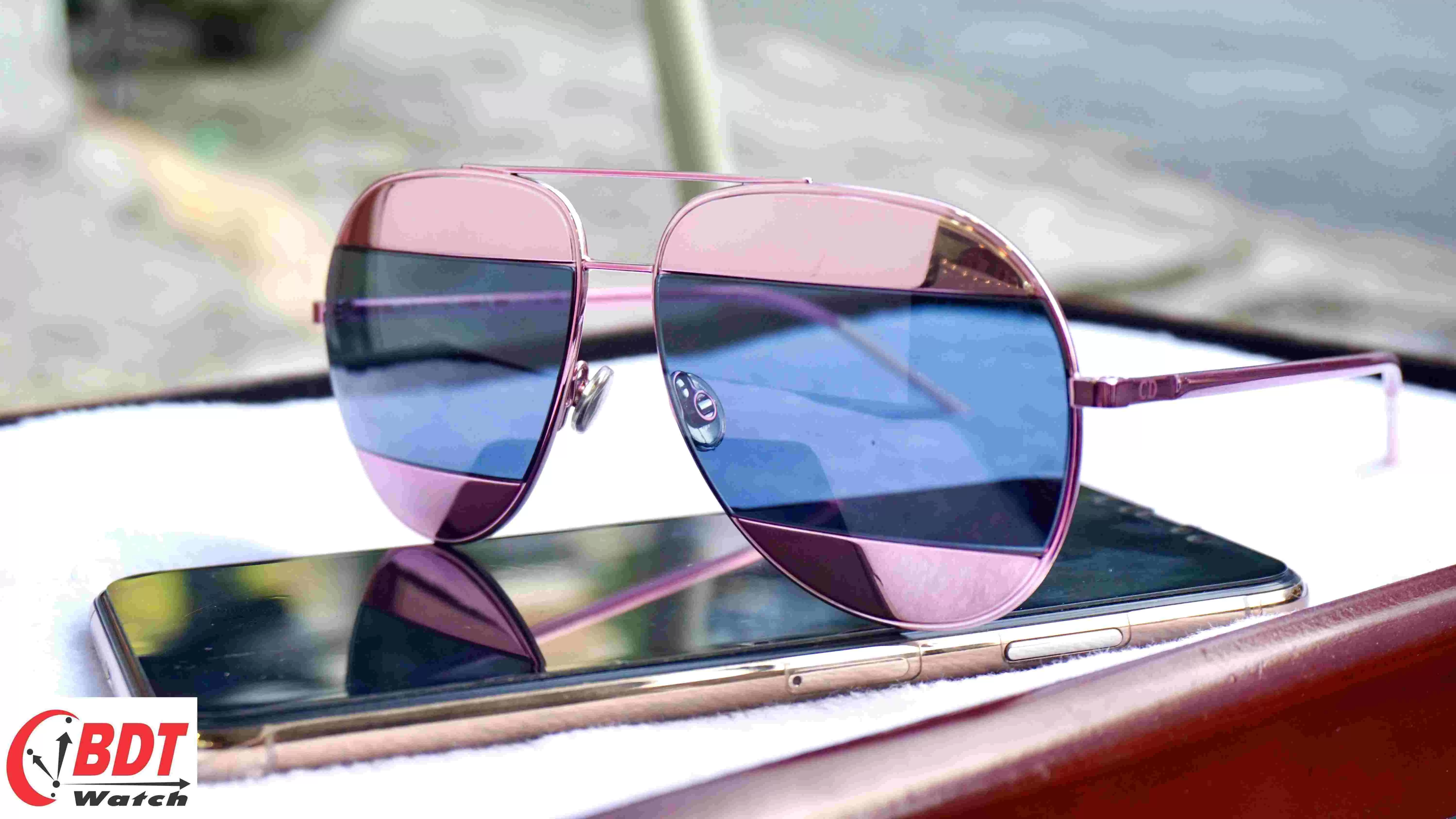 Mắt kính  Dior Split Violet, Blue Mirror Aviator Unisex Sunglasses DIORSPLIT1 02T/8F 59