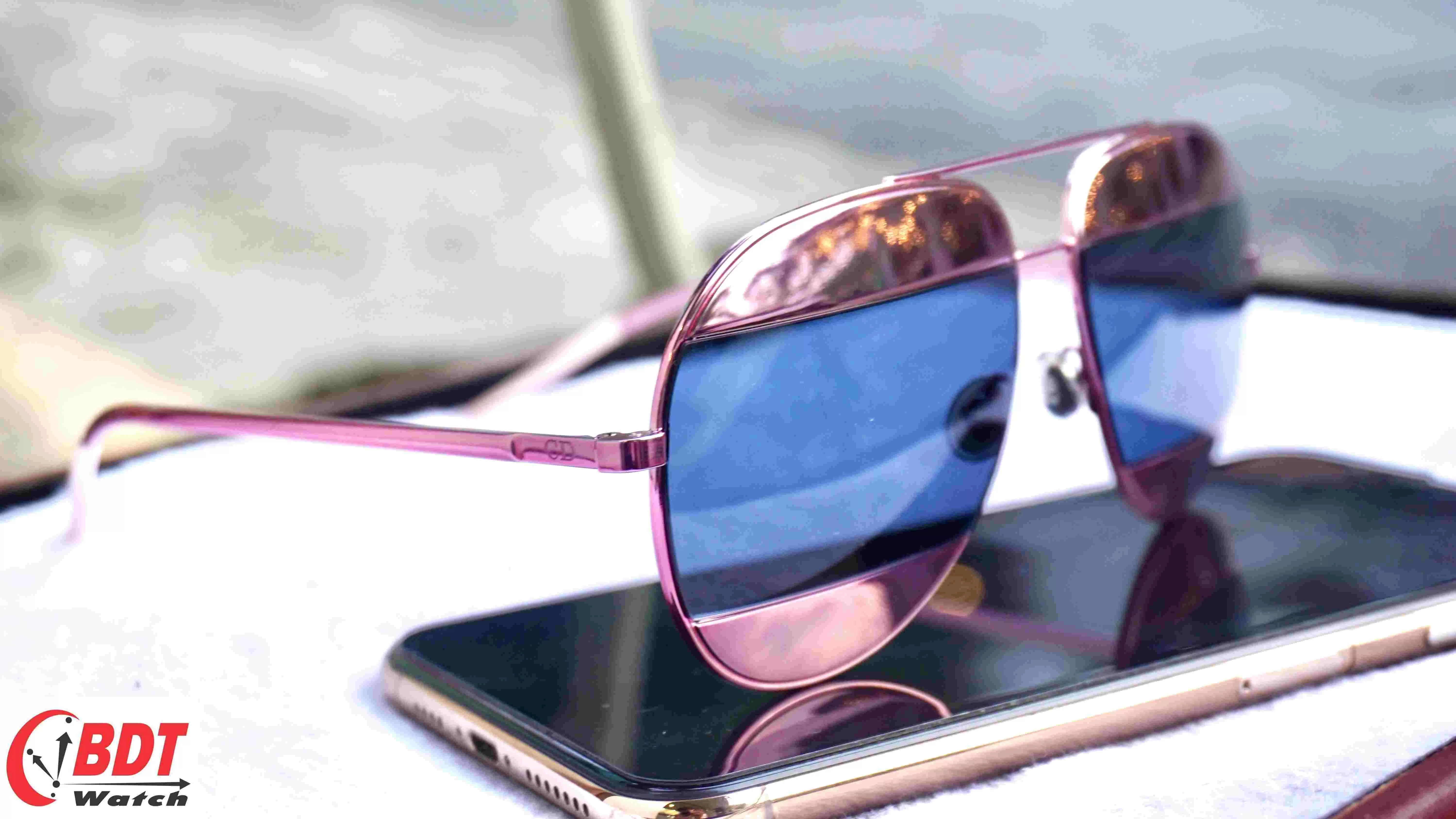 Mắt kính Dior Split Violet, Blue Mirror Aviator Unisex Sunglasses DIORSPLIT1 02T/8F 59
