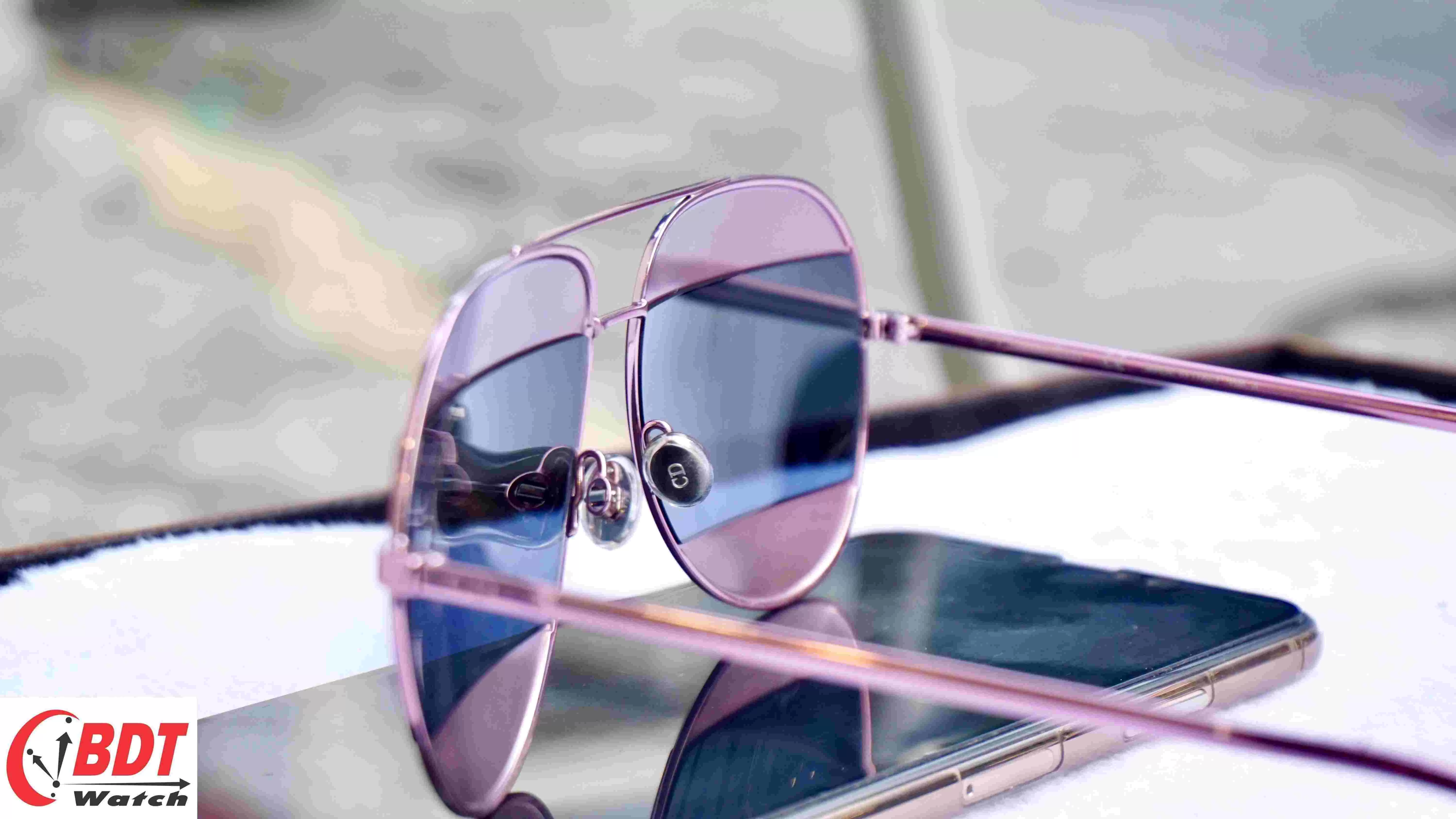 Mắt kính Dior Split Violet, Blue Mirror Aviator Unisex Sunglasses DIORSPLIT1 02T/8F 59