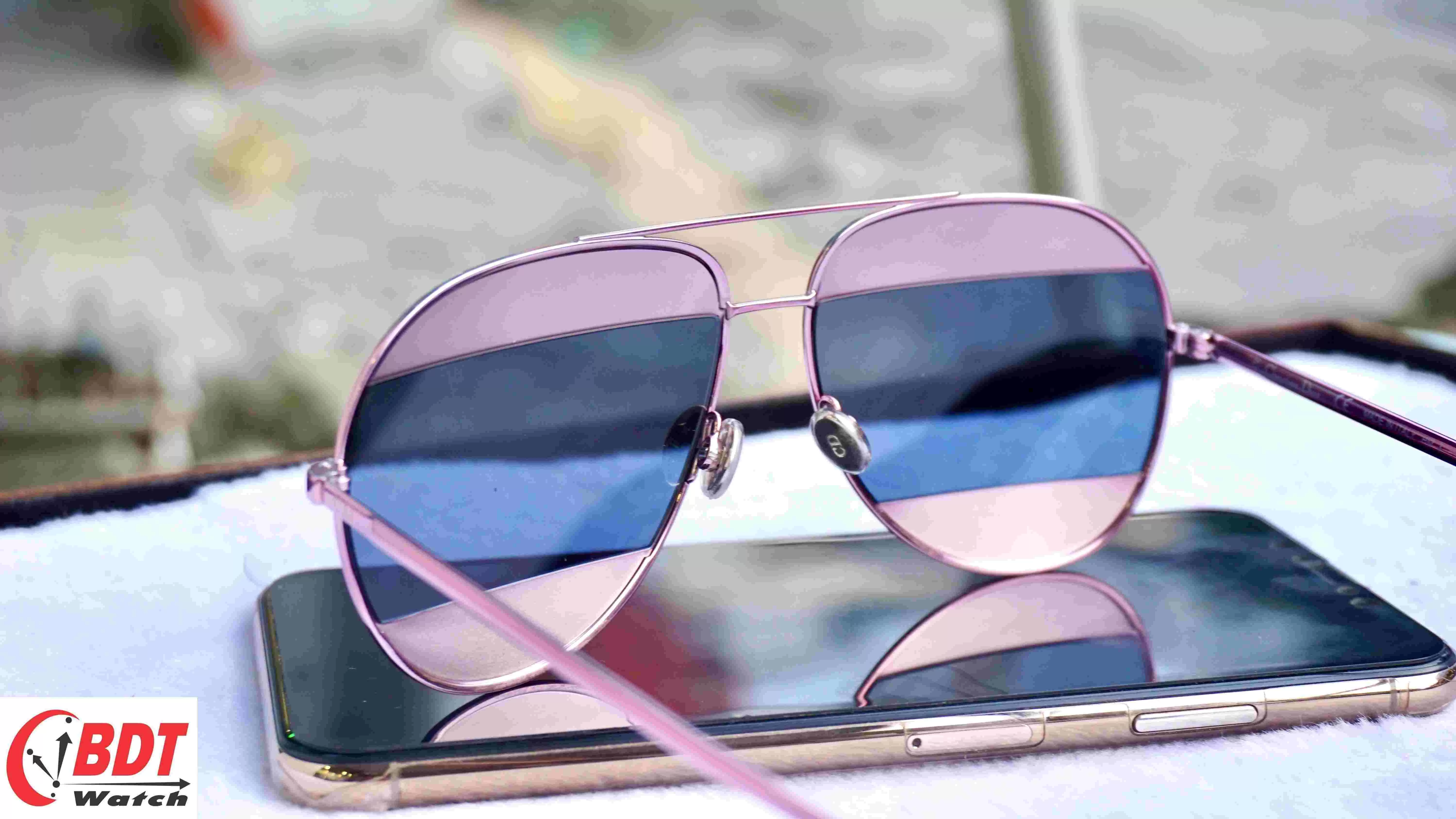 Mắt kính Dior Split Violet, Blue Mirror Aviator Unisex Sunglasses DIORSPLIT1 02T/8F 59