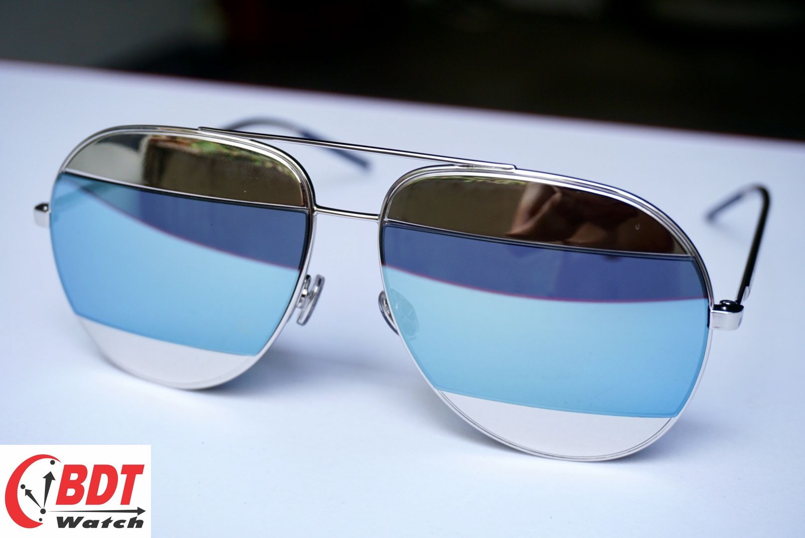 Mắt kính Dior Split Silver Blue Mirror Aviator Unisex Sunglasses  DIORSPLIT1 0103J 59  BDTWATCH ĐỒNG HỒ CHÍNH HÃNG GIÁ TỐT