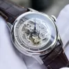 Đồng hồ Oris Artelier Skeleton Siver Leather 73476844051LS