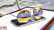 Mắt kính Dior Gold Orange Aviator Unisex Sunglasses DIORSPLIT1 1VT/SQ 59