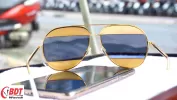 Mắt kính Dior Gold Orange Aviator Unisex Sunglasses DIORSPLIT1 1VT/SQ 59