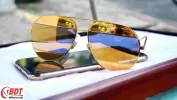 Mắt kính Dior Gold Orange Aviator Unisex Sunglasses DIORSPLIT1 1VT/SQ 59