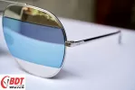 Mắt kính Dior Split Silver, Blue Mirror Aviator Unisex Sunglasses DIORSPLIT1 010/3J 59